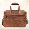 Aaron Leather Goods - Premium Tan Leather Office Bag - Aaron Leather Goods