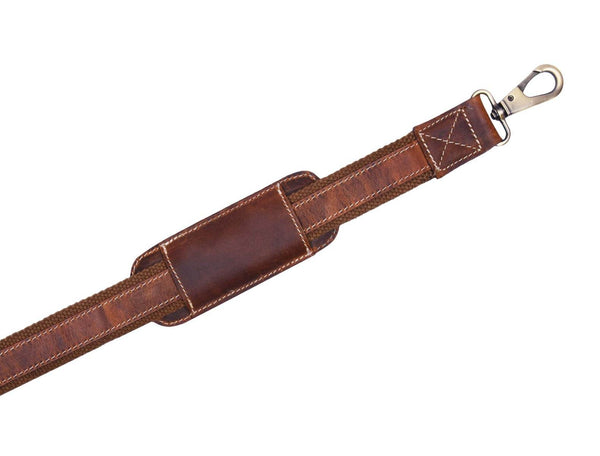 Travel Bags Leather Strap - Brown - Aaron Leather Goods
