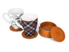 Cannes Leather Coaster - Tawny Brown - Aaron Leather Goods