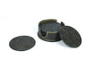 Ronda Leather Coaster - Pine Green - Aaron Leather Goods