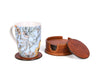 Cannes Leather Coaster - Pecan Brown - Aaron Leather Goods