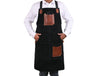 Serena Suede Apron - Raven Black - Aaron Leather Goods