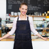 Benito Leather Canvas Apron - Denim Blue - Aaron Leather Goods