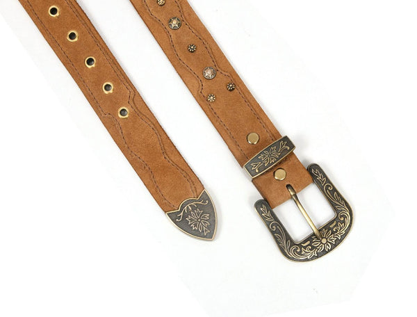Nome Leather Belt - Dark Brown - Aaron Leather Goods