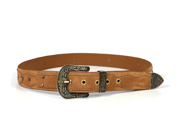 Nome Leather Belt - Dark Brown - Aaron Leather Goods