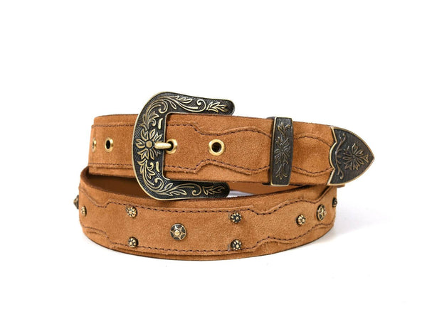 Nome Leather Belt - Dark Brown - Aaron Leather Goods