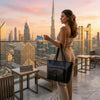 Brittany Travel Tote Bag – Raven Black - Aaron Leather Goods Inc