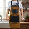 Florence Suede Apron - Raven Black - Aaron Leather Goods