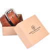 Handcrafted Genuine Leather "Live to Ride" Belt for Men – Vintage Brown Motorcycle Leather Belt with Eagle Embossing & Gift Box - Aaron Leather Goods Inc