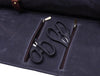 Vendome Canvas Knife Roll & Bag Combo - Grey - Aaron Leather Goods