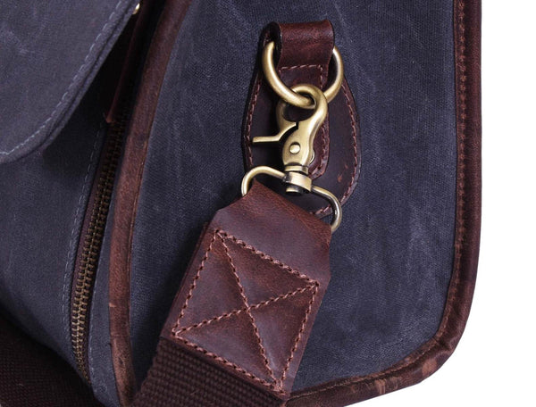 Vendome Canvas Knife Roll & Bag Combo - Grey - Aaron Leather Goods