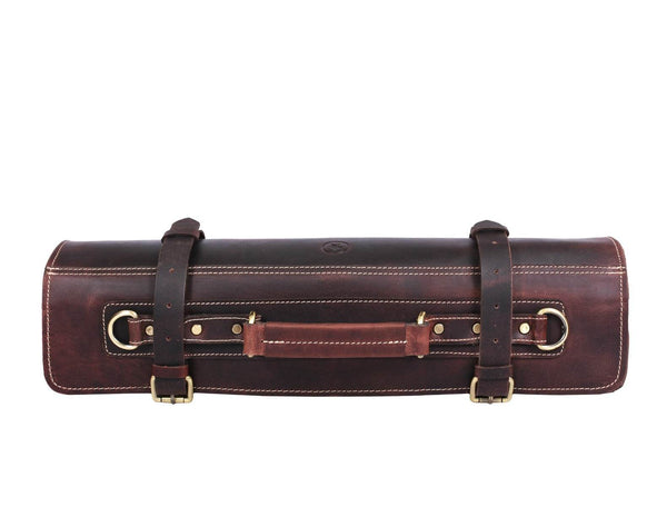 Vicenza Leather Knife Roll - Walnut Brown - Aaron Leather Goods