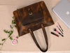 Brittany Travel Tote Bag – Caramel Brown - Aaron Leather Goods