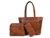 Mieres Travel Tote Bag Combo – Gingerbread - Aaron Leather Goods