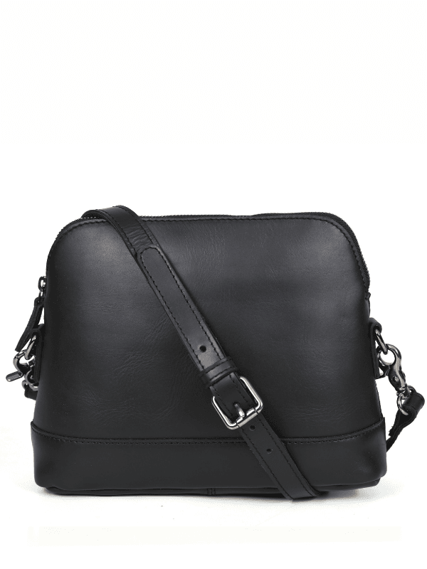 Requena Leather Crossbody Bag - Raven Black - Aaron Leather Goods