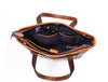 Mieres Travel Tote Bag Combo – Caramel Brown - Aaron Leather Goods