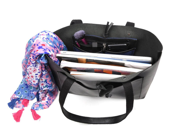Melilla Travel Tote Bag – Raven Black - Aaron Leather Goods