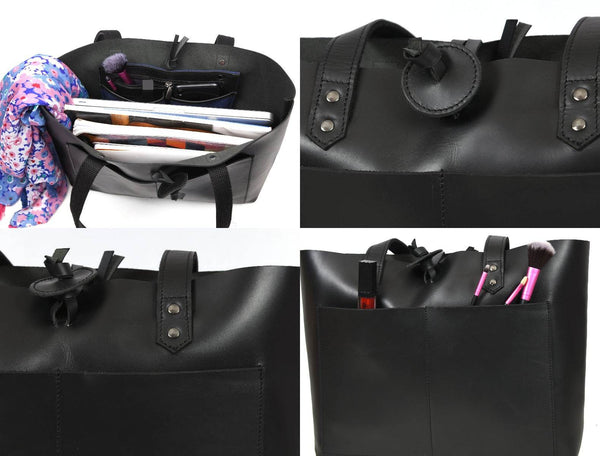 Melilla Travel Tote Bag – Raven Black - Aaron Leather Goods