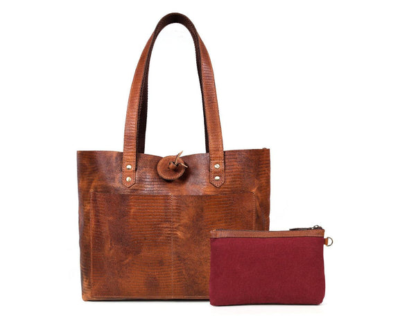 Melilla Travel Tote Bag – Gingerbread - Aaron Leather Goods