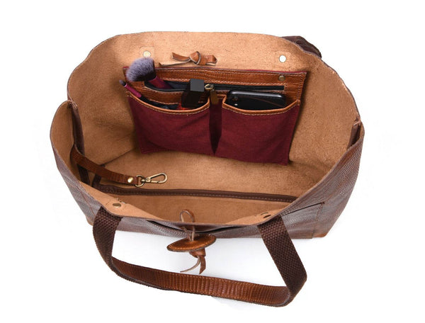 Melilla Travel Tote Bag – Gingerbread - Aaron Leather Goods