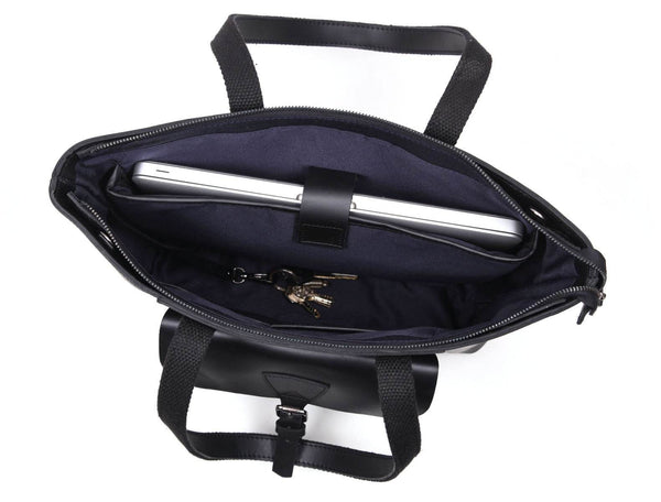 Mieres Travel Tote Bag Combo – Raven Black - Aaron Leather Goods
