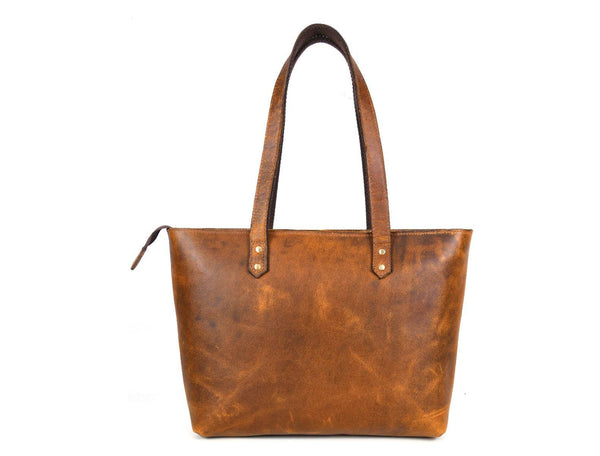 Canaria Travel Tote Bag – Caramel Brown - Aaron Leather Goods