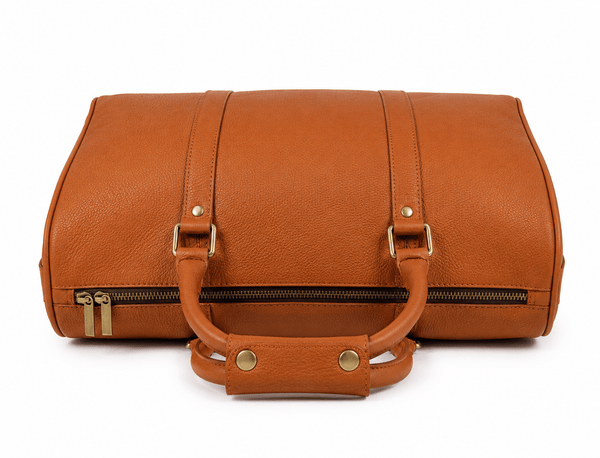 Leather Weekender Duffel Bag - Aaron Leather Goods Inc