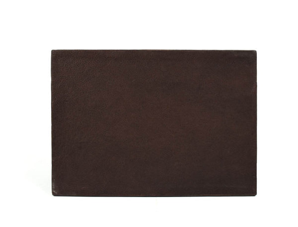 Orizzonte Office Table Organizer - Dark Brown - Aaron Leather Goods