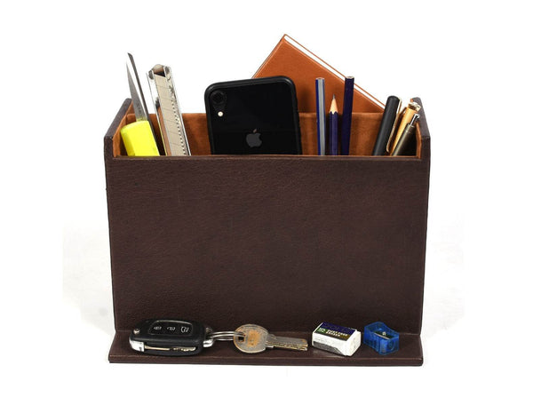 Leather Coaster & Table Organizer Combo - Aaron Leather Goods