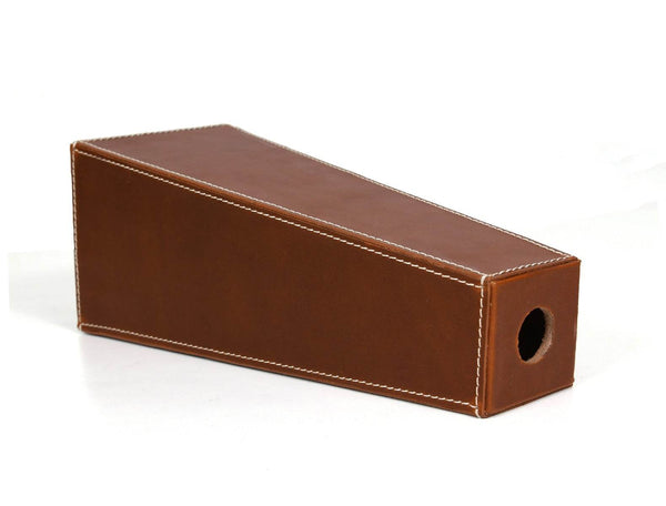 San Francisco Leather Flower Vase - Walnut Brown - Aaron Leather Goods