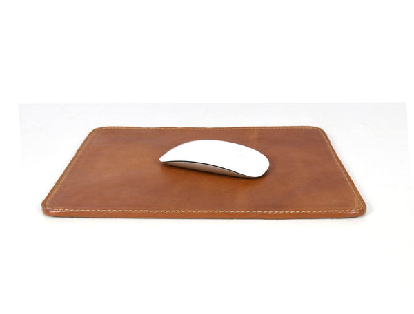 Leather Desk Mat & Mouse Tray Combo - Aaron Leather Goods