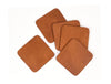 Olimpia Leather Coaster – Caramel Brown - Aaron Leather Goods