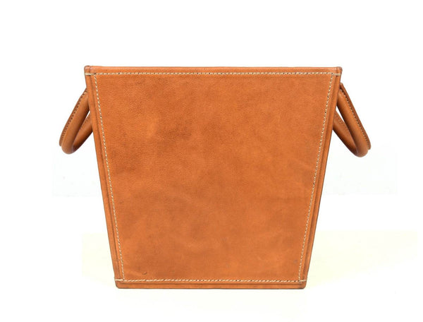 Damocle Leather Bin - Caramel Brown - Aaron Leather Goods
