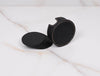 Cannes Leather Coaster - Raven Black - Aaron Leather Goods