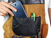 Florence Suede Apron - Raven Black - Aaron Leather Goods