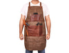 Leon Waxed Canvas Apron - Seaweed Green - Aaron Leather Goods