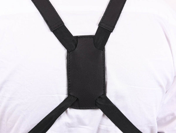 Benito Leather Canvas Apron - Denim Blue - Aaron Leather Goods