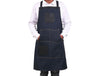 Benito Leather Canvas Apron - Denim Blue - Aaron Leather Goods