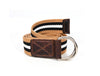 Enova Canvas Belt with D - ring - Coffee - Brown - Aaron Leather Goods