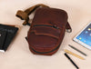 Alvin Leather Backpack - Dark Brown - Aaron Leather Goods