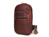 Alvin Leather Backpack - Dark Brown - Aaron Leather Goods