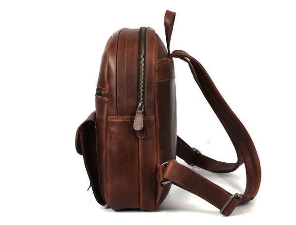 Marseille Leather Backpack – Walnut Brown - Aaron Leather Goods