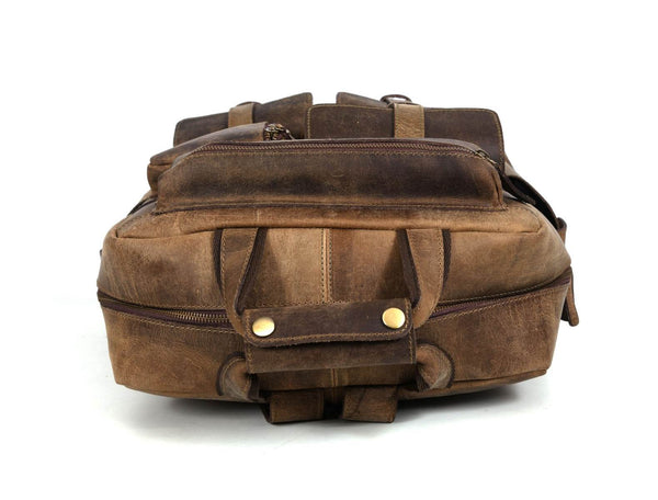 Alexander Leather Backpack - Cedar - Aaron Leather Goods