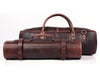 Tuscania Leather Knife Roll & Bag Combo - Walnut Brown - Aaron Leather Goods