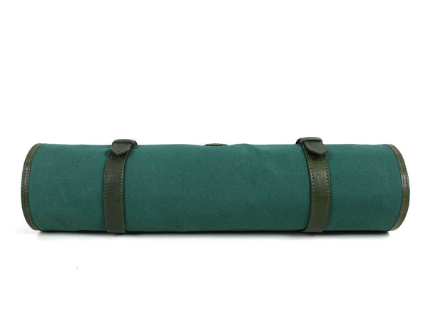 Malaga Canvas Knife Roll - Pine Green - Aaron Leather Goods