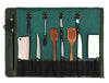 Malaga Canvas Knife Roll - Pine Green - Aaron Leather Goods