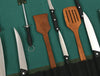 Malaga Canvas Knife Roll - Pine Green - Aaron Leather Goods