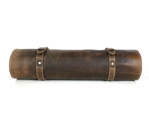 Tuscania Leather Knife Roll - Cedar - Aaron Leather Goods