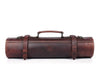 Tuscania Leather Knife Roll & Bag Combo - Walnut Brown - Aaron Leather Goods