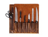 Malaga Leather Mini Knife Roll - Caramel - Aaron Leather Goods